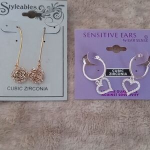 Two pair spring earrings